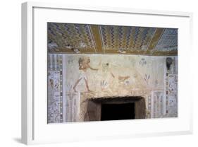 Egypt, Tomb of Army Commander Amenemheb Meh, Mural Paintings Representing Hunting Scene-null-Framed Giclee Print