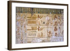 Egypt, Tomb of City Governor and Vizier Hepu, Mural Paintings Showing Craftsmen-null-Framed Giclee Print