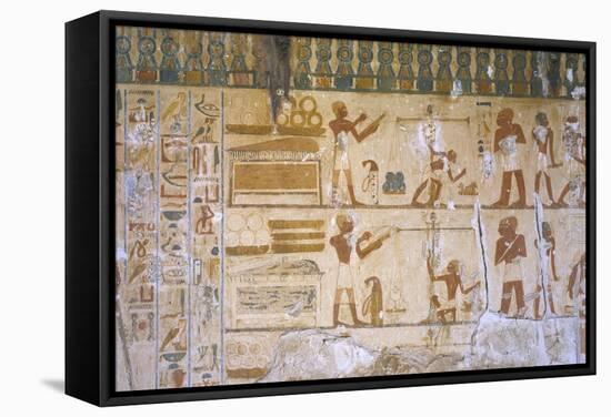 Egypt, Tomb of City Governor and Vizier Hepu, Mural Paintings Showing Craftsmen-null-Framed Stretched Canvas