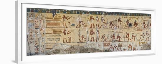 Egypt, Tomb of City Governor and Vizier Hepu, Mural Paintings Showing Craftsmen-null-Framed Premium Giclee Print