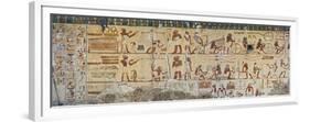 Egypt, Tomb of City Governor and Vizier Hepu, Mural Paintings Showing Craftsmen-null-Framed Premium Giclee Print