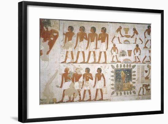 Egypt, Tomb of City Governor and Vizier Rekhmire, Burial Chamber, Mural Paintings, Craftsmen-null-Framed Giclee Print