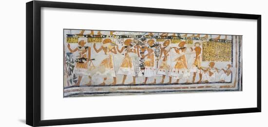 Egypt, Tomb of Head of Altar at Ramesseum Nakhtamun, Mural Painting Showing Votive Offerings-null-Framed Giclee Print