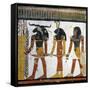 Egypt, Tomb of Nefertari, Mural Painting from Illustrated Book of the Dead, Chapter 144-null-Framed Stretched Canvas