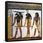 Egypt, Tomb of Nefertari, Mural Painting from Illustrated Book of the Dead, Chapter 144-null-Framed Stretched Canvas