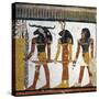 Egypt, Tomb of Nefertari, Mural Painting from Illustrated Book of the Dead, Chapter 144-null-Stretched Canvas