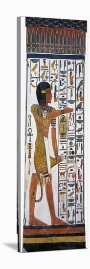 Egypt, Tomb of Nefertari, Mural Painting of God Horus in Burial Chamber from 19th Dynasty-null-Stretched Canvas