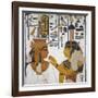 Egypt, Tomb of Nefertari, Mural Painting of Goddess Isis and Queen on Pillar in Burial Chamber-null-Framed Giclee Print
