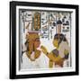 Egypt, Tomb of Nefertari, Mural Painting of Goddess Isis and Queen on Pillar in Burial Chamber-null-Framed Giclee Print