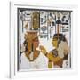 Egypt, Tomb of Nefertari, Mural Painting of Goddess Isis and Queen on Pillar in Burial Chamber-null-Framed Giclee Print