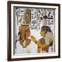 Egypt, Tomb of Nefertari, Mural Painting of Goddess Isis and Queen on Pillar in Burial Chamber-null-Framed Giclee Print