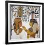 Egypt, Tomb of Nefertari, Mural Painting of Goddess Isis and Queen on Pillar in Burial Chamber-null-Framed Giclee Print