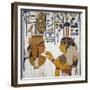 Egypt, Tomb of Nefertari, Mural Painting of Goddess Isis and Queen on Pillar in Burial Chamber-null-Framed Giclee Print