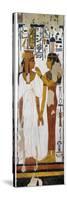 Egypt, Tomb of Nefertari, Mural Painting of Goddess Isis and Queen on Pillar in Burial Chamber-null-Stretched Canvas