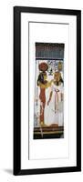 Egypt, Tomb of Nefertari, Mural Painting of Hathor and Queen in Burial Chamber from 19th Dynasty-null-Framed Giclee Print