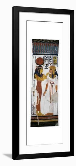 Egypt, Tomb of Nefertari, Mural Painting of Hathor and Queen in Burial Chamber from 19th Dynasty-null-Framed Giclee Print