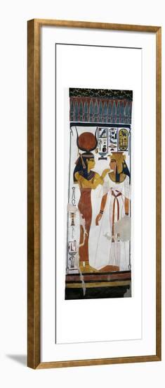 Egypt, Tomb of Nefertari, Mural Painting of Hathor and Queen in Burial Chamber from 19th Dynasty-null-Framed Giclee Print