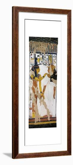 Egypt, Tomb of Nefertari, Mural Painting of Isis and Queen on Pillar in Burial Chamber-null-Framed Giclee Print