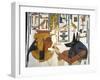 Egypt, Tomb of Nefertari, Mural Painting of Queen before God Anubis in Burial Chamber-null-Framed Giclee Print