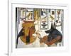 Egypt, Tomb of Nefertari, Mural Painting of Queen before God Anubis in Burial Chamber-null-Framed Giclee Print