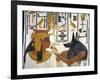 Egypt, Tomb of Nefertari, Mural Painting of Queen before God Anubis in Burial Chamber-null-Framed Giclee Print
