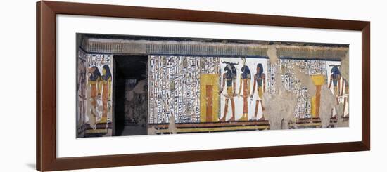 Egypt, Tomb of Nefertari, Mural Paintings from Illustrated Book of the Dead, in Burial Chamber-null-Framed Giclee Print