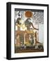 Egypt, Tomb of Nefertari, Vestibule, Mural Paintings, Gods Hathor-Imentet and Ra-Harakhty-null-Framed Giclee Print