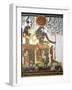 Egypt, Tomb of Nefertari, Vestibule, Mural Paintings, Gods Hathor-Imentet and Ra-Harakhty-null-Framed Giclee Print