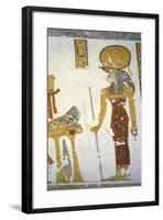 Egypt, Tomb of Prince Mentuherkhepeshef, Mural Painting of Cat-Head Goddess Bastet-null-Framed Giclee Print