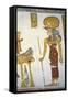 Egypt, Tomb of Prince Mentuherkhepeshef, Mural Painting of Cat-Head Goddess Bastet-null-Framed Stretched Canvas