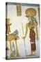 Egypt, Tomb of Prince Mentuherkhepeshef, Mural Painting of Cat-Head Goddess Bastet-null-Stretched Canvas