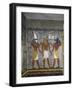 Egypt, Tomb of Ramses I, Mural Painting of Pharaoh Between Harsiesis and Anubis in Burial Chamber-null-Framed Giclee Print