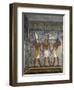 Egypt, Tomb of Ramses I, Mural Painting of Pharaoh Between Harsiesis and Anubis in Burial Chamber-null-Framed Giclee Print