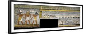 Egypt, Tomb of Ramses I, Mural Painting of Pharaoh Between Harsiesis and Anubis-null-Framed Giclee Print