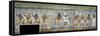 Egypt, Tomb of Ramses I, Mural Painting of Pharaoh Kneeling Between Harsiesis and Anubis-null-Framed Stretched Canvas