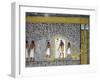 Egypt, Tomb of Ramses I, Mural Painting of Ra in Solar Bark in Burial Chamber from 19th Dynasty-null-Framed Giclee Print