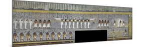 Egypt, Tomb of Ramses I, Mural Painting of Ra in Solar Bark in Burial Chamber from 19th Dynasty-null-Mounted Giclee Print