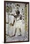 Egypt, Tomb of Ramses III, Mural Painting of Feline Skin, Bed and Headrest, from Twentieth Dynasty-null-Framed Giclee Print