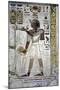 Egypt, Tomb of Ramses III, Mural Painting of Feline Skin, Bed and Headrest, from Twentieth Dynasty-null-Mounted Giclee Print