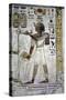 Egypt, Tomb of Ramses III, Mural Painting of Feline Skin, Bed and Headrest, from Twentieth Dynasty-null-Stretched Canvas