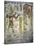 Egypt, Tomb of Ramses III, Mural Painting of Feline Skin, Bed and Headrest, from Twentieth Dynasty-null-Stretched Canvas