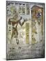 Egypt, Tomb of Ramses III, Mural Painting of Feline Skin, Bed and Headrest, from Twentieth Dynasty-null-Mounted Giclee Print