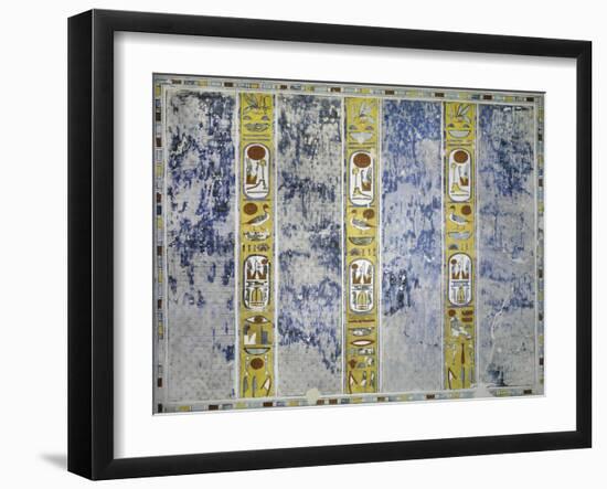 Egypt, Tomb of Ramses IV, Mural Paintings of Cartouches Enclosing Kings Names on Ceiling-null-Framed Giclee Print