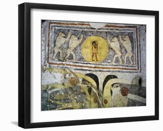 Egypt, Tomb of Ramses IX, Painted Ceiling Illustrating Book of Day and Book of Night Cosmology-null-Framed Giclee Print