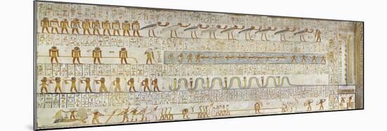 Egypt, Tomb of Ramses VI, Mural Painting from Illustrated Book of Gates and Book of Caverns-null-Mounted Giclee Print