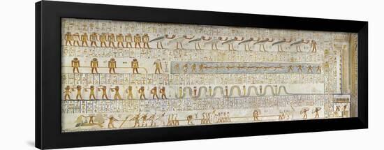 Egypt, Tomb of Ramses VI, Mural Painting from Illustrated Book of Gates and Book of Caverns-null-Framed Giclee Print