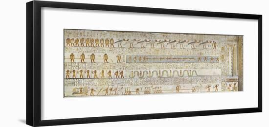 Egypt, Tomb of Ramses VI, Mural Painting from Illustrated Book of Gates and Book of Caverns-null-Framed Giclee Print