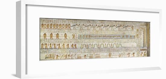 Egypt, Tomb of Ramses VI, Mural Painting from Illustrated Book of Gates and Book of Caverns-null-Framed Giclee Print