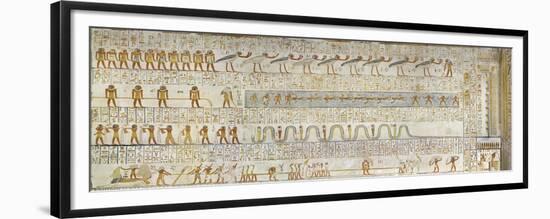 Egypt, Tomb of Ramses VI, Mural Painting from Illustrated Book of Gates and Book of Caverns-null-Framed Giclee Print