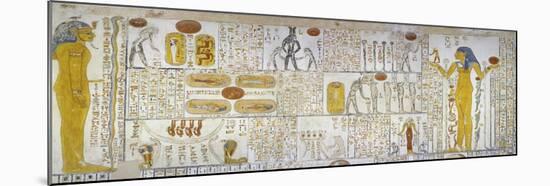 Egypt, Tomb of Ramses VI, Mural Painting from Illustrated Book of Gates and Book of Caverns-null-Mounted Giclee Print